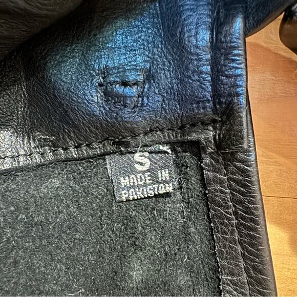 UNIK Premium Leather Motorcycle Zip Side Chaps Black Size S - Unisex - Bikercore - Picture 13 of 13